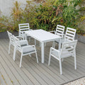 Bondi 7 Piece Dining (140/76) - White image 0