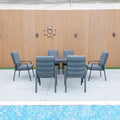 Bondi High Back 7 Piece Dining (160/93) - Gunmetal image 0