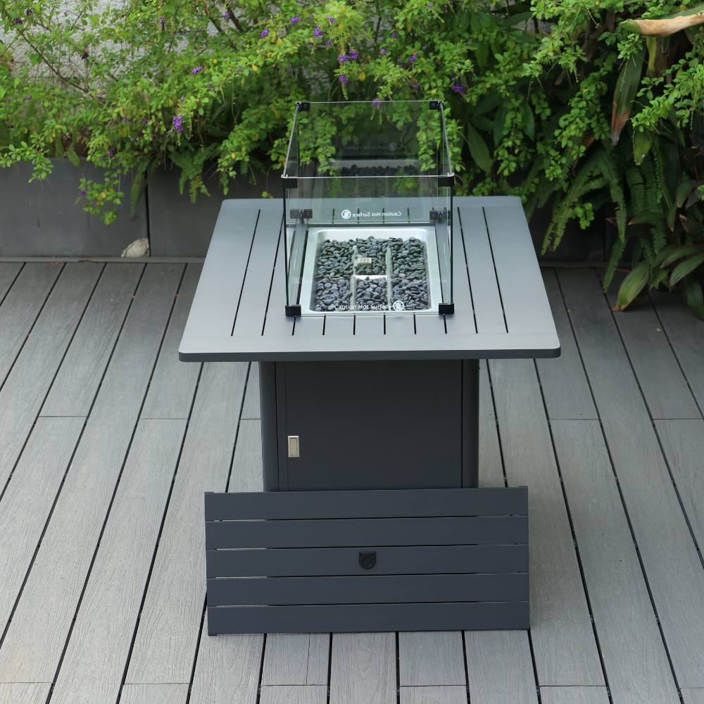 Bondi Gas Fire Pit Coffee Table - Gunmetal image 5