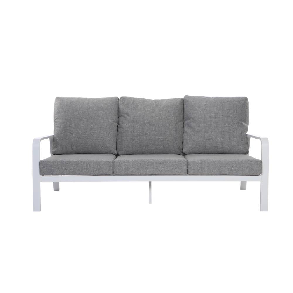 Bondi 5 Piece Lounge with Gas Fire Pit Coffee Table - White image 4