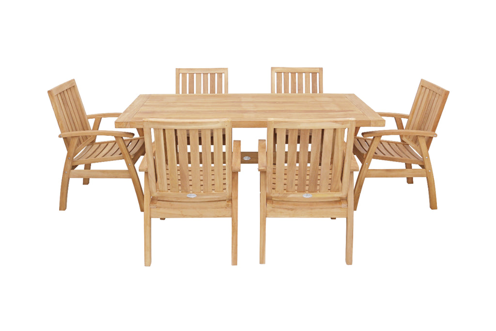 Alexander 7 Piece Teak Dining Setting image 1