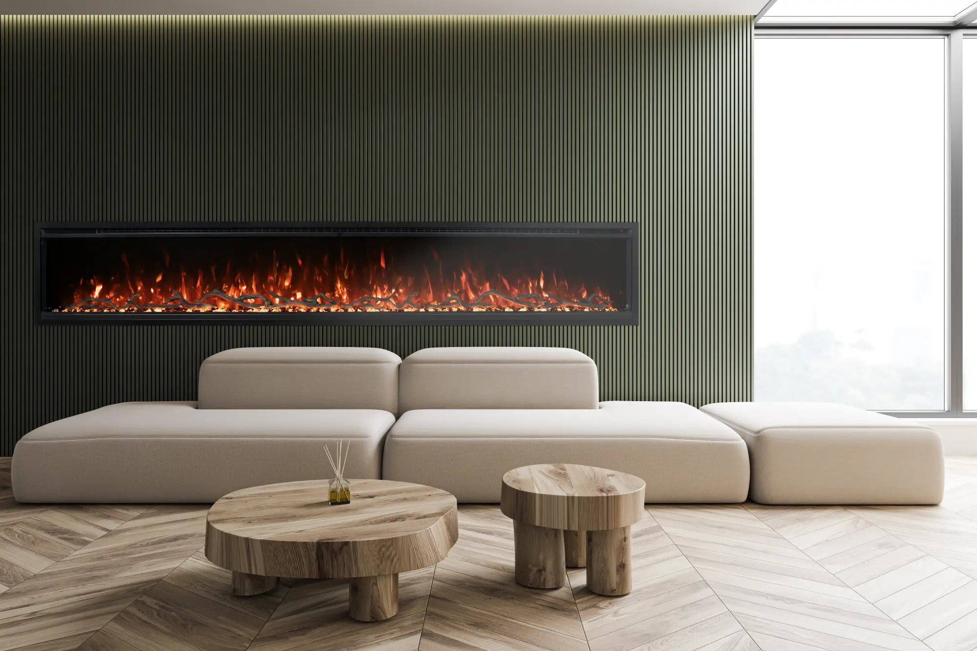 Modern Flame Spectrum 50 inch Slimline With Log Set image 3