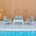 Bondi 4 Piece Double Lounge - White image 0