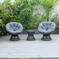Dubai 3-Piece Swivel Balcony Set - Charcoal Wicker image 0