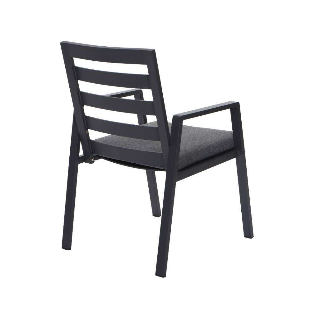 Bondi 7 Piece Dining (160/93) - Gunmetal image 6
