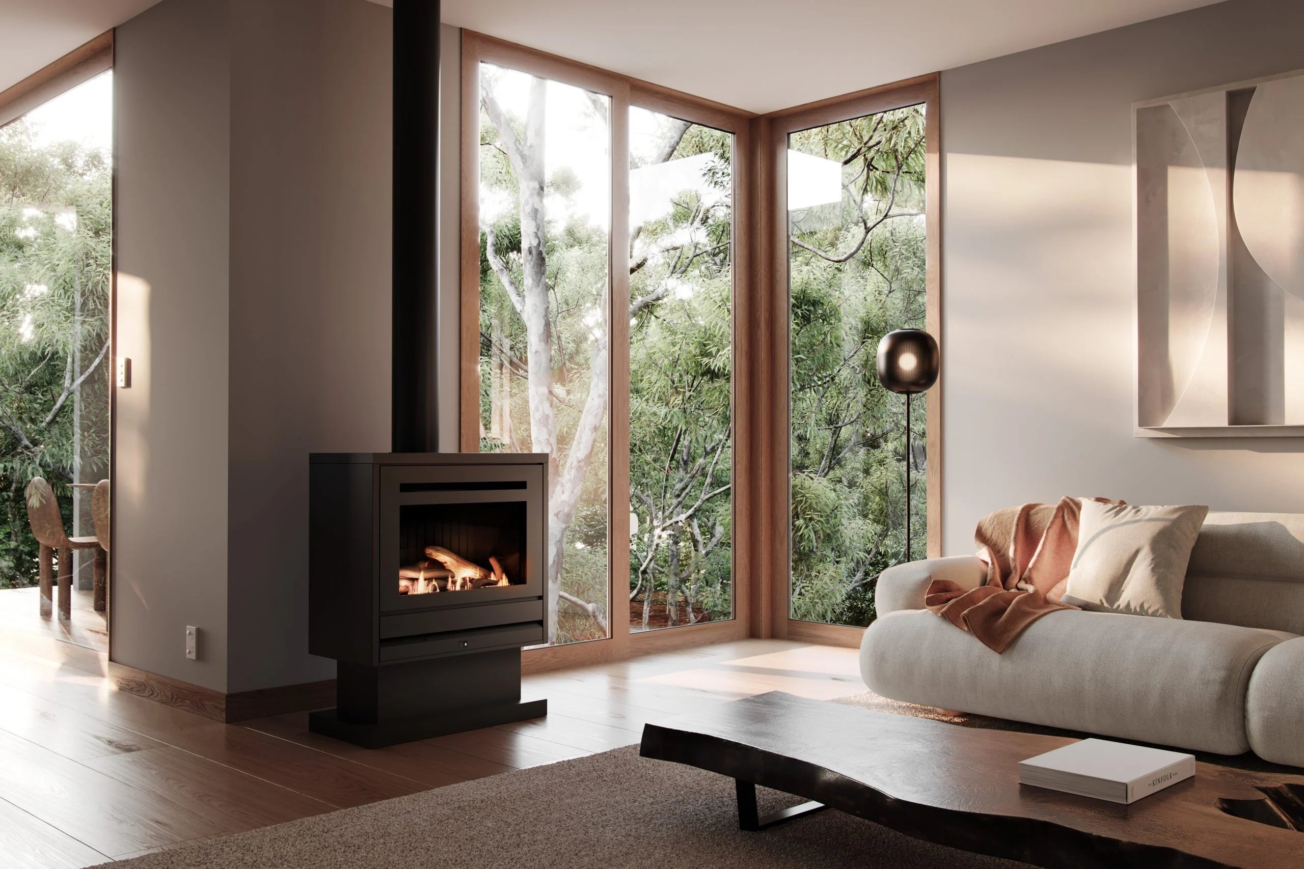 Rinnai SS850 Gas Fire - Freestanding image 1