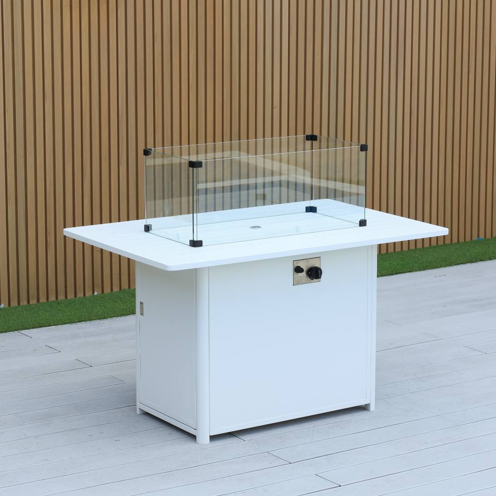 Bondi Gas Fire Pit Coffee Table - White image 6