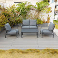 Bondi Double 4 Piece Lounge - Gunmetal image 0