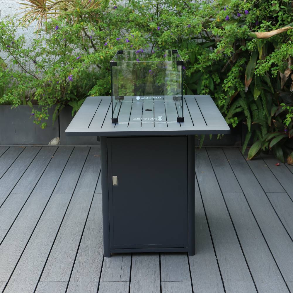 Bondi Gas Fire Pit Coffee Table - Gunmetal image 3