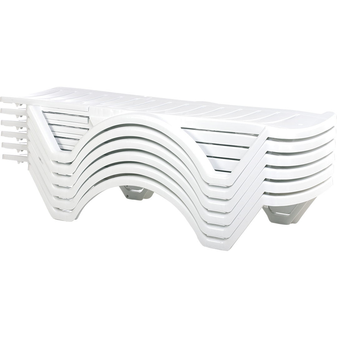 Aqua Sunlounger - White image 1