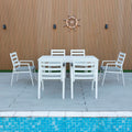 Bondi 7 Piece Dining (160/93) - White image 0