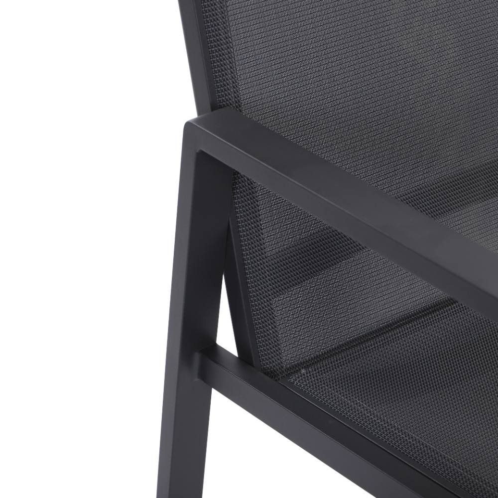 Bondi Sling 7 Piece Dining (160/93) - Gunmetal image 11