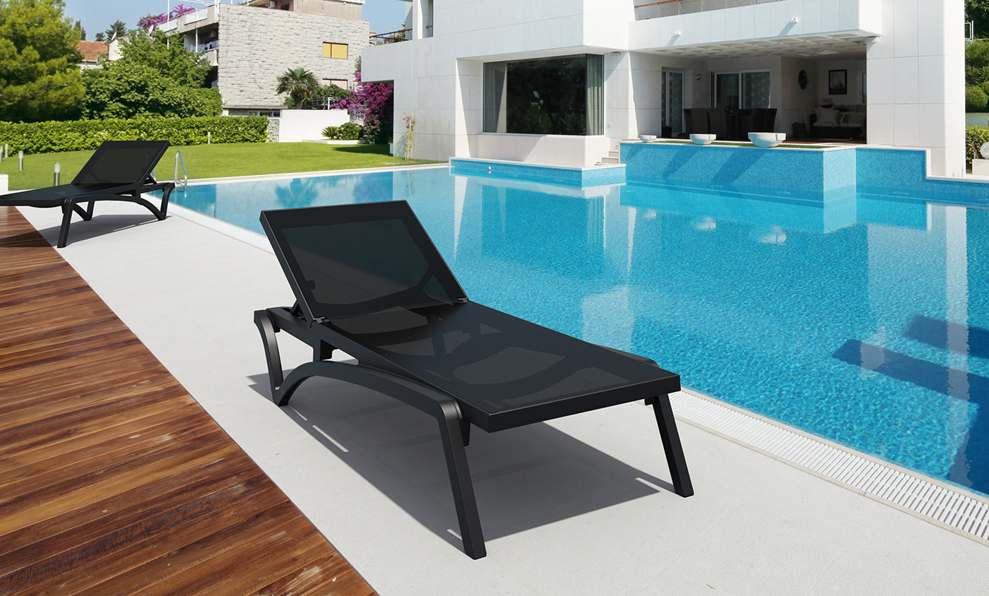 Pacific Sunlounger - Black/Black image 5