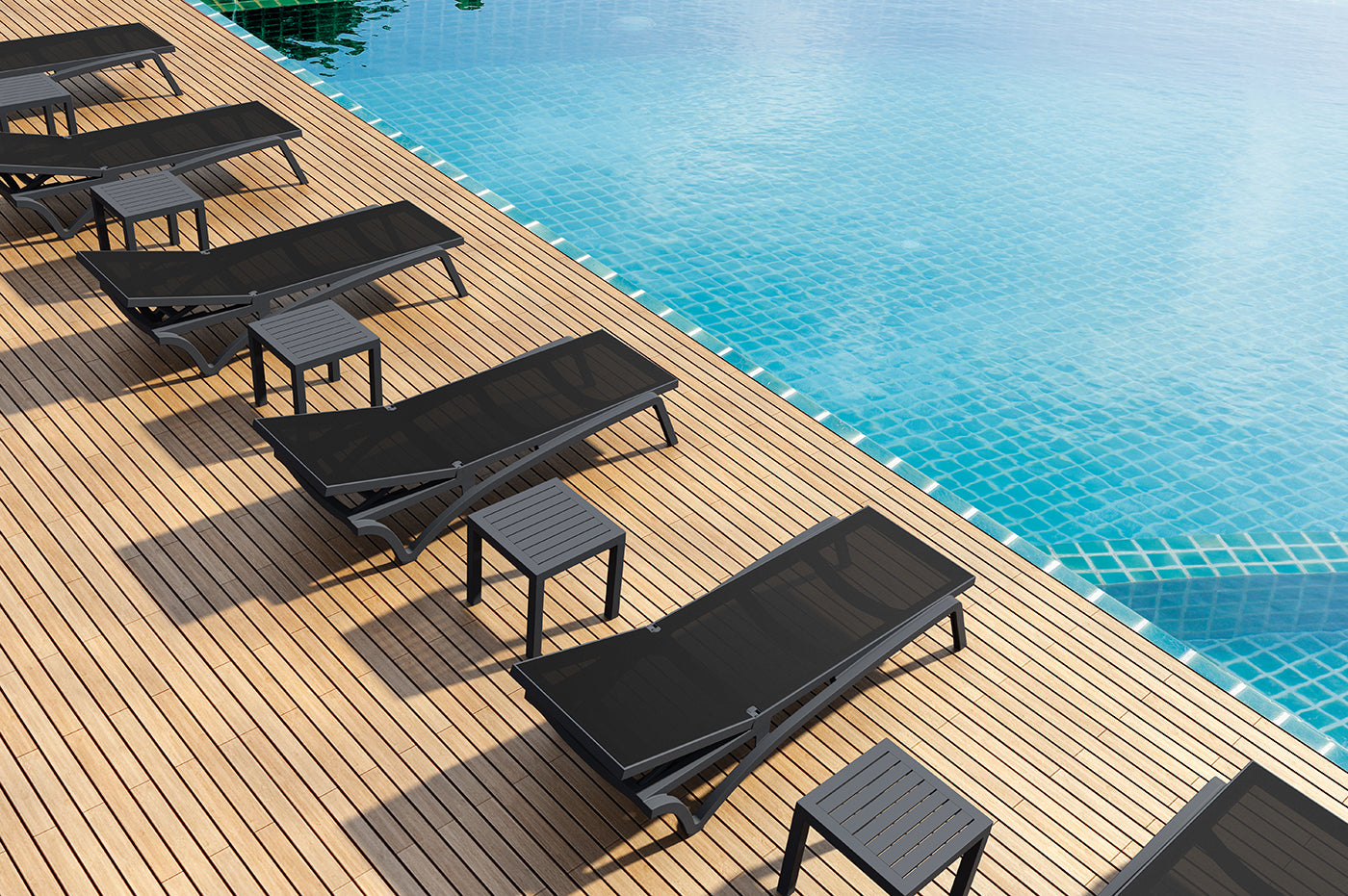 Pacific Sunlounger - Black/Black image 7