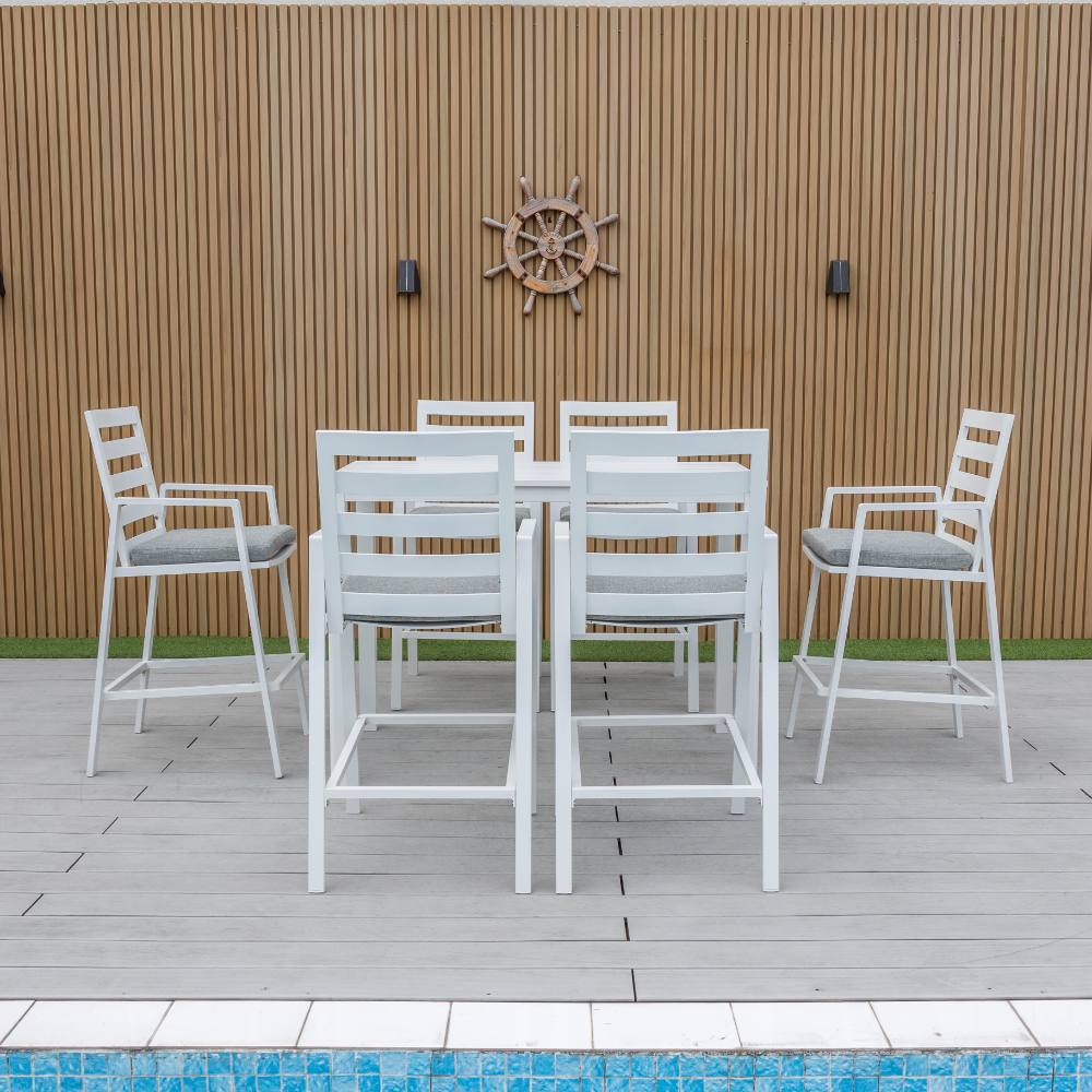 Bondi 5 Piece Bar (140/73) - White image 9
