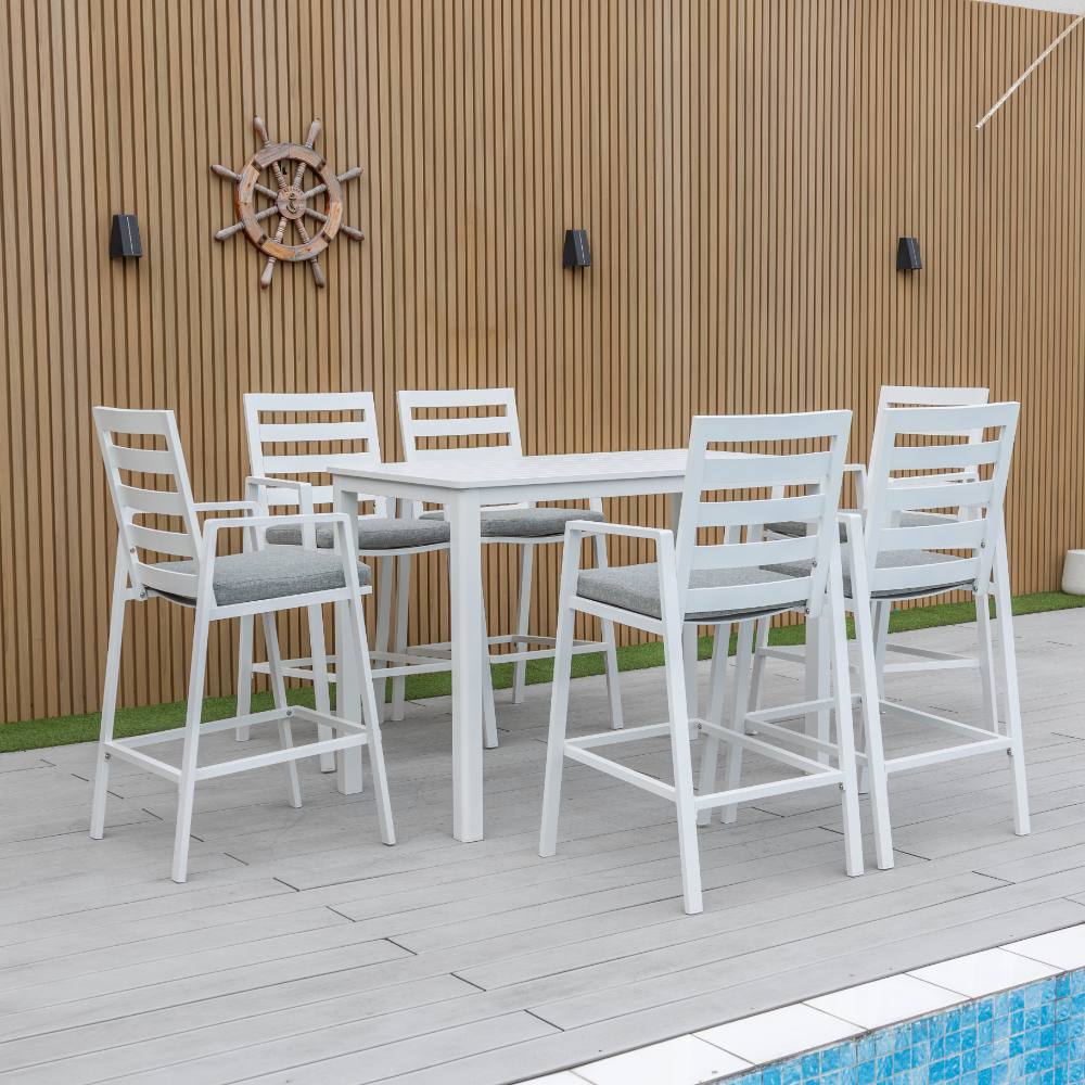 Bondi 5 Piece Bar (140/73) - White image 10