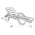 Havana Sunlounger - White image 5