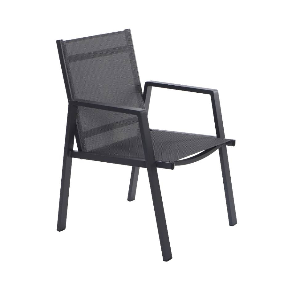Bondi Sling 7 Piece Dining Setting - Gunmetal image 6