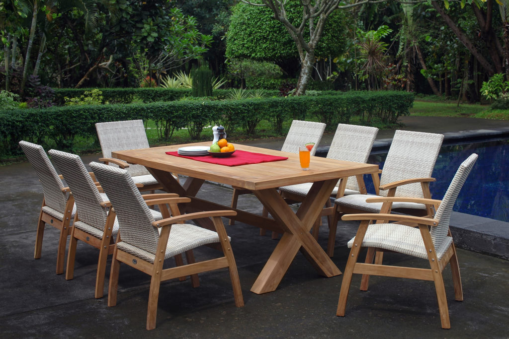 Alexander Teak Timber Dining Table 220 x 100 image 4