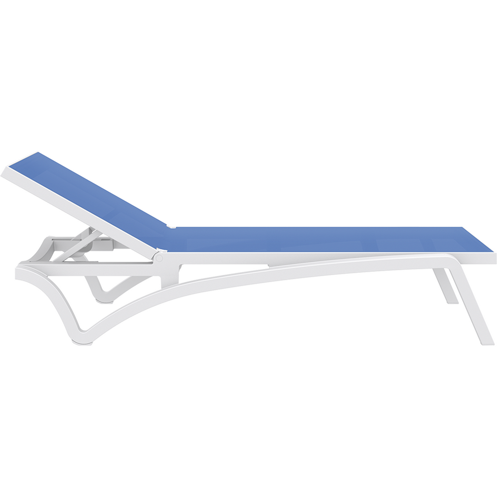 Pacific Sunlounger - White/Blue image 2