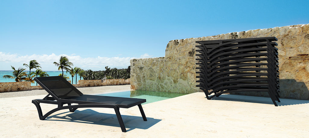 Pacific Sunlounger - Black/Black image 8