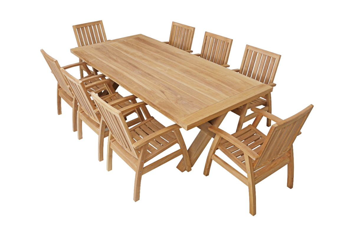 Alexander Teak 9 Piece Dining Setting image 0