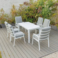 Bondi High Back 7 Piece Dining (140/76) - White image 0