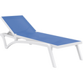 Pacific Sunlounger - White/Blue image 0
