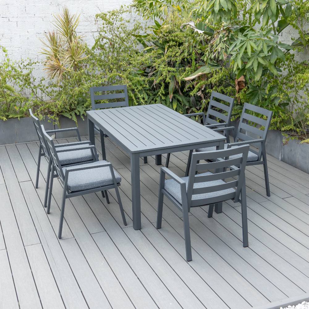 Bondi 7 Piece Dining Setting - Gunmetal image 1