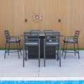Bondi Bar Gas Fire Pit 7 Piece - Gunmetal image 0
