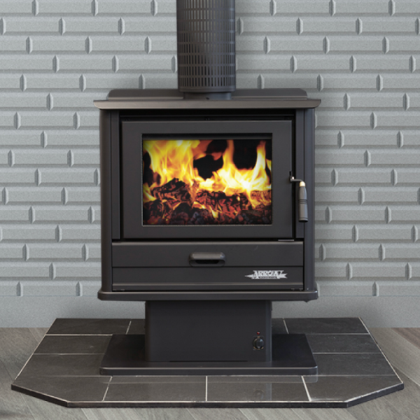Arrow 2400 Metallic Black Freestanding Wood Heater image 1