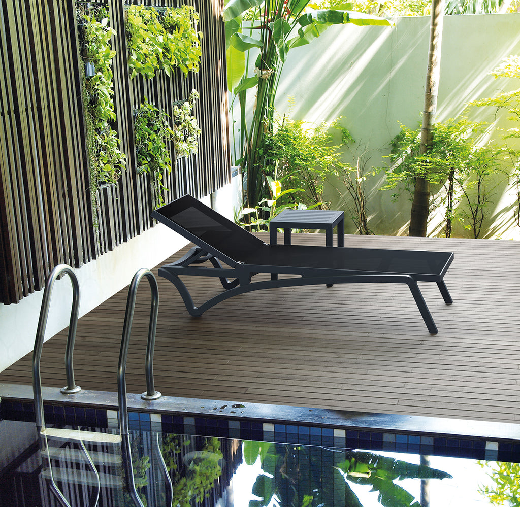 Pacific Sunlounger - Black/Black image 3