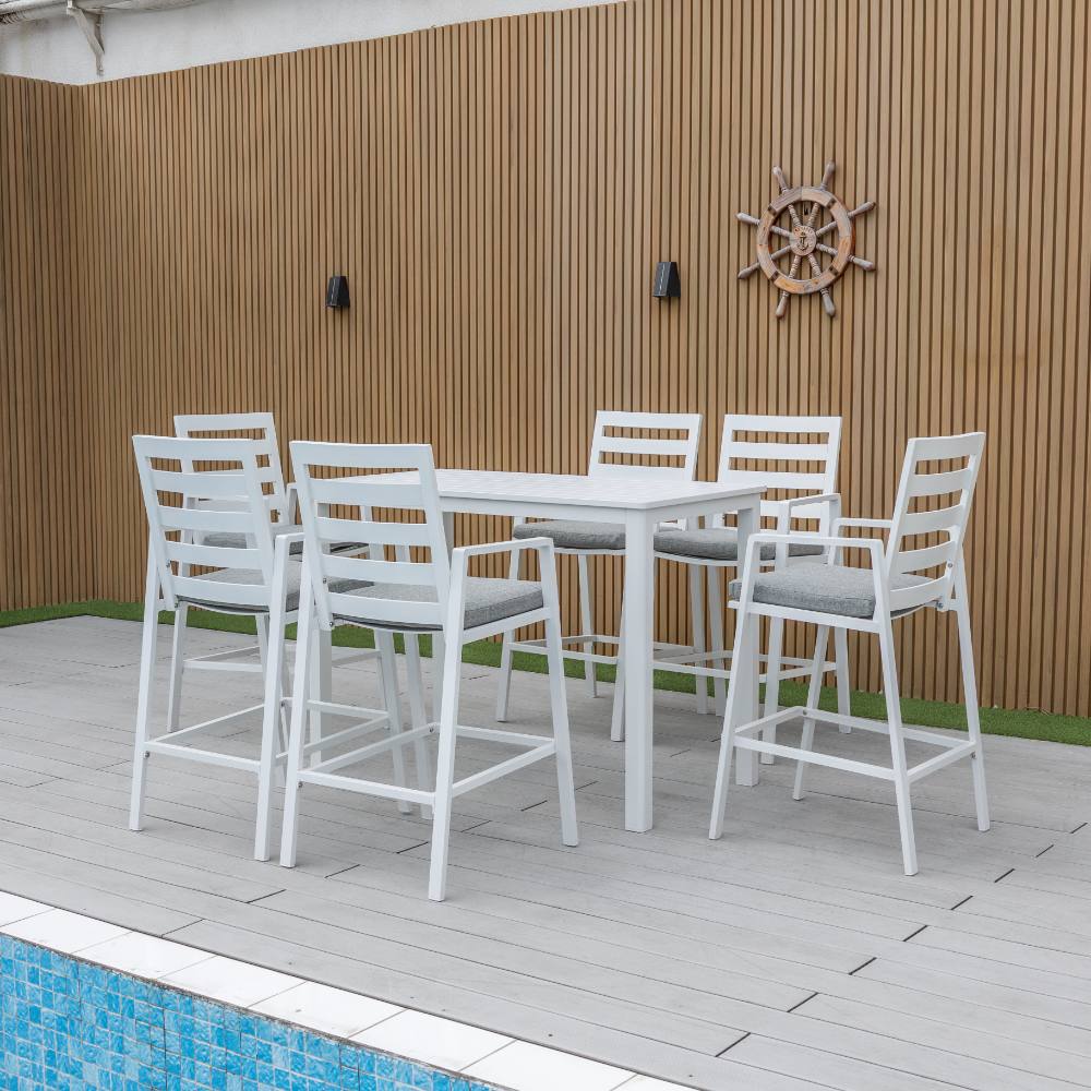 Bondi 5 Piece Bar (140/73) - White image 8