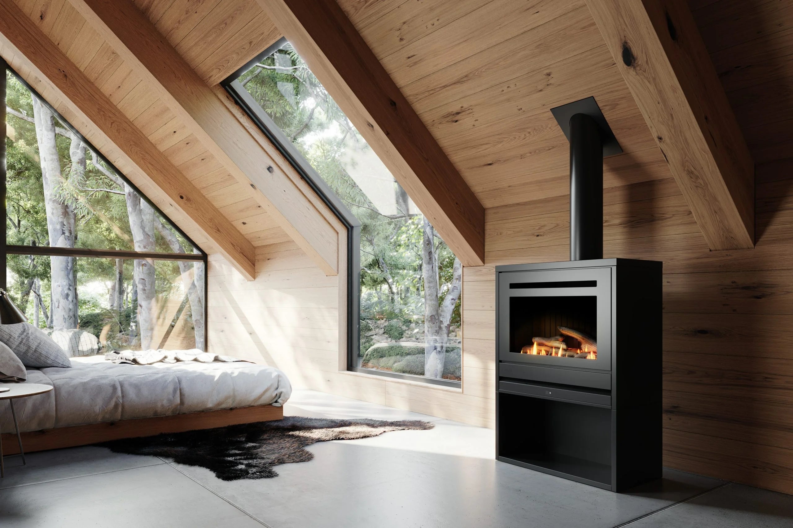 Rinnai SS850 Gas Fire - Freestanding image 2
